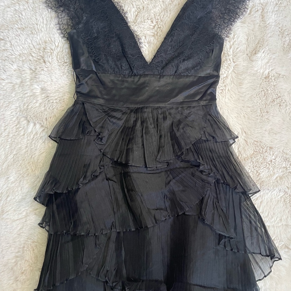Elegant Black Ruffled Dress